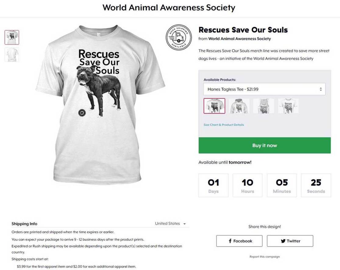Rescues Save Our Souls Merch Line Form WA2S Films TeeSpring